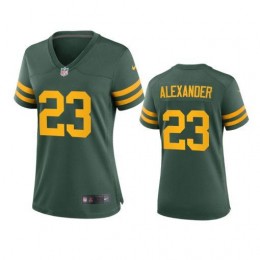 Green Bay Packers #23 Jaire Alexander Women's Alternate Game Player NFL Jersey-Green