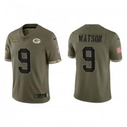 Men's Youth Women's Green Bay Packers #9 Christian Watson 2022 Salute To Service Limited Jersey-Olive