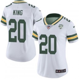 Green Bay Packers #20 Kevin King White Women's 100th Season Stitched NFL Vapor Untouchable Limited Jersey