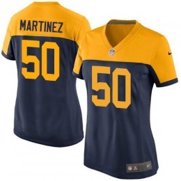 Green Bay Packers #50 Blake Martinez Navy Blue Alternate Women's Stitched NFL Limited Jersey