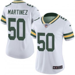 Green Bay Packers #50 Blake Martinez White Women's Stitched NFL Vapor Untouchable Limited Jersey