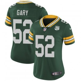 Green Bay Packers #52 Rashan Gary Green Team Color Women's 100th Season Stitched NFL Vapor Untouchable Limited Jersey