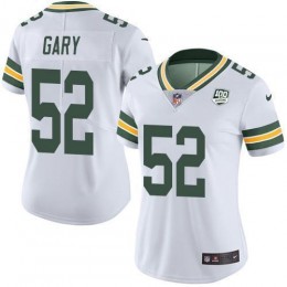 Green Bay Packers #52 Rashan Gary White Women's 100th Season Stitched NFL Vapor Untouchable Limited Jersey
