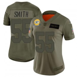 Green Bay Packers #55 Za'Darius Smith Camo Women's Stitched NFL Limited 2019 Salute to Service Jersey