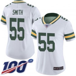 Green Bay Packers #55 Za'Darius Smith White Women's Stitched NFL 100th Season Vapor Limited Jersey