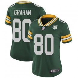 Green Bay Packers #80 Jimmy Graham Green Team Color Women's 100th Season Stitched NFL Vapor Untouchable Limited Jersey