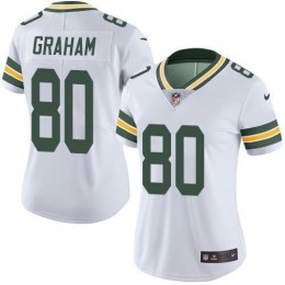 Green Bay Packers #80 Jimmy Graham White Women's Stitched NFL Vapor Untouchable Limited Jersey