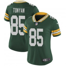 Green Bay Packers #85 Robert Tonyan Green Team Color Women's Stitched NFL Vapor Untouchable Limited Jersey