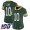 Packers #10 Jordan Love Green Team Color Women's Stitched NFL 100th Season Vapor Untouchable Limited Jersey