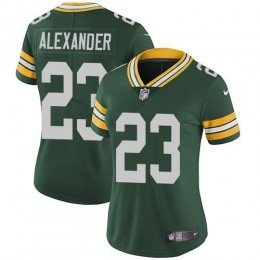 Packers #23 Jaire Alexander Green Team Color Women's Stitched NFL Vapor Untouchable Limited Jersey