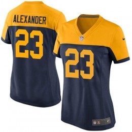 Packers #23 Jaire Alexander Navy Blue Alternate Women's Stitched NFL New Limited Jersey