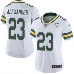 Packers #23 Jaire Alexander White Women's 100th Season Stitched NFL Vapor Untouchable Limited Jersey