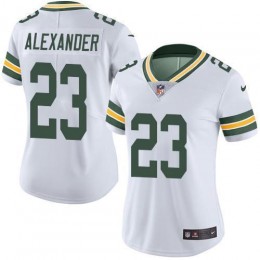 Packers #23 Jaire Alexander White Women's Stitched NFL Vapor Untouchable Limited Jersey