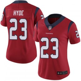 Houston Texans #23 Carlos Hyde Red Alternate Women's Stitched NFL Vapor Untouchable Limited Jersey