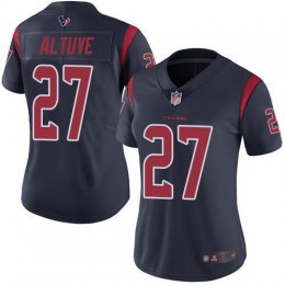Houston Texans #27 Jose Altuve Navy Blue Women's Stitched NFL Limited Rush Jersey