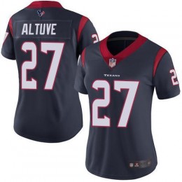 Houston Texans #27 Jose Altuve Navy Blue Team Color Women's Stitched NFL Vapor Untouchable Limited Jersey
