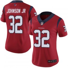 Houston Texans #32 Lonnie Johnson Jr. Red Alternate Women's Stitched NFL Vapor Untouchable Limited Jersey