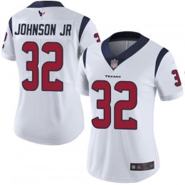 Houston Texans #32 Lonnie Johnson Jr. White Women's Stitched NFL Vapor Untouchable Limited Jersey