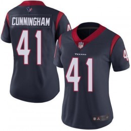 Houston Texans #41 Zach Cunningham Navy Blue Team Color Women's Stitched NFL Vapor Untouchable Limited Jersey