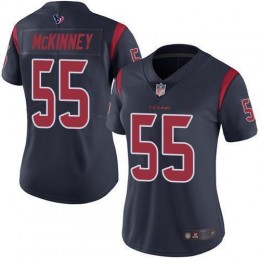 Houston Texans #55 Benardrick McKinney Navy Blue Women's Stitched NFL Limited Rush Jersey