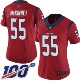 Houston Texans #55 Benardrick McKinney Red Alternate Women's Stitched NFL 100th Season Vapor Limited Jersey