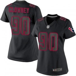 Houston Texans #90 Jadeveon Clowney Black Impact Women's Stitched NFL Limited Jersey