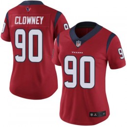 Houston Texans #90 Jadeveon Clowney Red Alternate Women's Stitched NFL Vapor Untouchable Limited Jersey