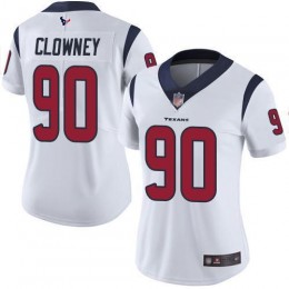Houston Texans #90 Jadeveon Clowney White Women's Stitched NFL Vapor Untouchable Limited Jersey
