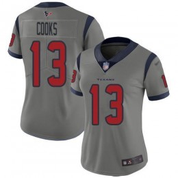 Texans #13 Brandin Cooks Gray Women's Stitched NFL Limited Inverted Legend Jersey