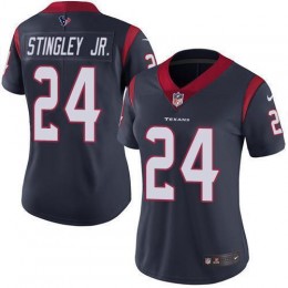 Texans #24 Derek Stingley Jr. Navy Blue Team Color Women's Stitched NFL Vapor Untouchable Limited Jersey
