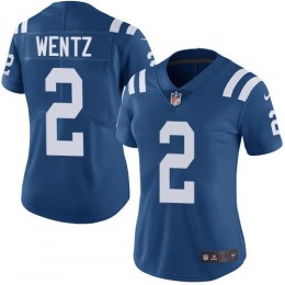 Indianapolis Indianapolis Colts #2 Carson Wentz Royal Blue Team Color Women's Stitched NFL Vapor Untouchable Limited Jersey