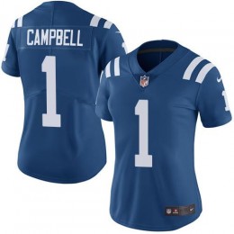 Colts #1 Parris Campbell Royal Blue Team Color Women's Stitched NFL Vapor Untouchable Limited Jerse