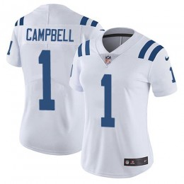 Colts #1 Parris Campbell White Women's Stitched NFL Vapor Untouchable Limited Jersey