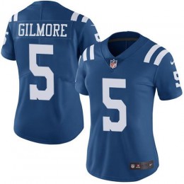 Colts #5 Stephon Gilmore Royal Blue Women's Stitched NFL Limited Rush Jersey