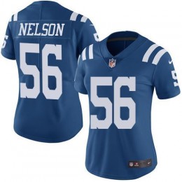 Colts #56 Quenton Nelson Royal Blue Women's Stitched NFL Limited Rush Jersey