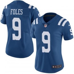 Colts #9 Nick Foles Royal Blue Women's Stitched NFL Limited Rush Jersey