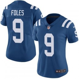 Colts #9 Nick Foles Royal Blue Team Color Women's Stitched NFL Vapor Untouchable Limited Jersey