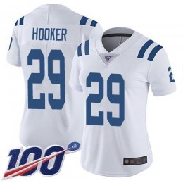 Indianapolis Colts #29 Malik Hooker White Women's Stitched NFL 100th Season Vapor Limited Jersey