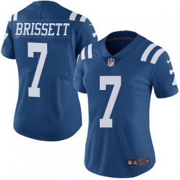 Indianapolis Colts #7 Jacoby Brissett Royal Blue Women's Stitched NFL Limited Rush Jersey