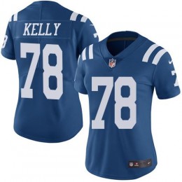 Indianapolis Colts #78 Ryan Kelly Royal Blue Women's Stitched NFL Limited Rush Jersey