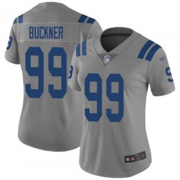 Indianapolis Colts #99 DeForest Buckner Gray Women's Stitched NFL Limited Inverted Legend Jersey