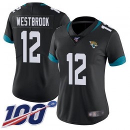 Jacksonville Jaguars #12 Dede Westbrook Black Team Color Women's Stitched NFL 100th Season Vapor Limited Jersey