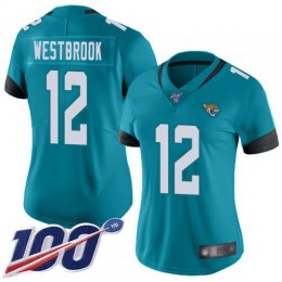 Jacksonville Jaguars #12 Dede Westbrook Teal Green Alternate Women's Stitched NFL 100th Season Vapor Limited Jersey