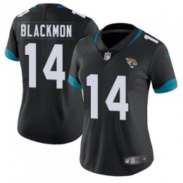 Jacksonville Jaguars #14 Justin Blackmon Black Team Color Women's Stitched NFL Vapor Untouchable Limited Jersey