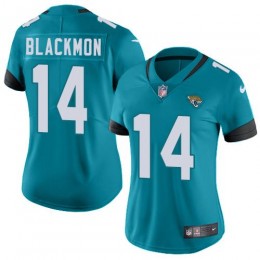 Jacksonville Jaguars #14 Justin Blackmon Teal Green Alternate Women's Stitched NFL Vapor Untouchable Limited Jersey