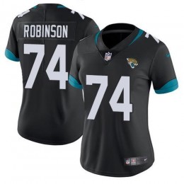 Jacksonville Jaguars #74 Cam Robinson Black Team Color Women's Stitched NFL Vapor Untouchable Limited Jersey