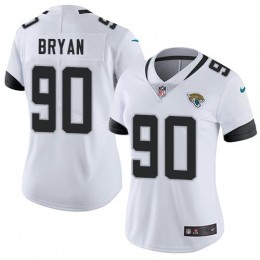 Jacksonville Jaguars #90 Taven Bryan White Women's Stitched NFL Vapor Untouchable Limited Jersey