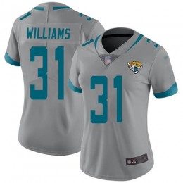 Jaguars #31 Darious Williams Silver Women's Stitched NFL Limited Inverted Legend Jersey