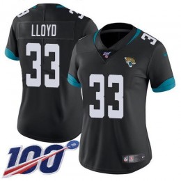 Jaguars #33 Devin Lloyd Black Team Color Women's Stitched NFL 100th Season Vapor Untouchable Limited Jersey