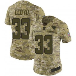 Jaguars #33 Devin Lloyd Camo Women's Stitched NFL Limited 2018 Salute To Service Jersey